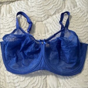 Wacoal Royal Blue Lace underwire  Bra 38 H